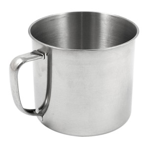 Metal mug, steel, 11 cm.