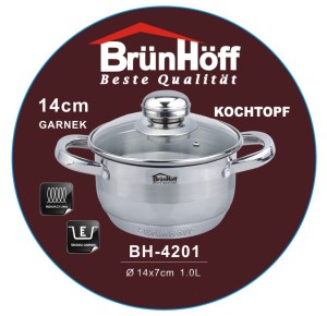 BrunHoff Pot With Lid - sizes 1 L to 14 L