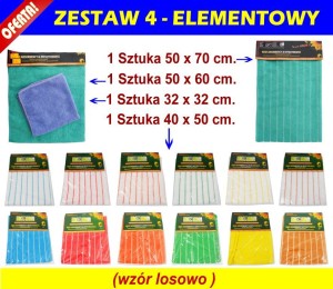 Microfiber cloths set - 4 pieces.