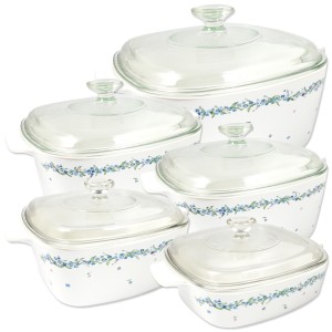 Corning Ware naczynia żaroodporne 10 el., 1,0-5,0 l.
